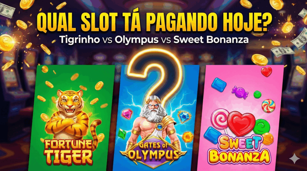 Qual slot ta pagando hoje entre Tigrinho, Gates of Olympus e Sweet Bonanza