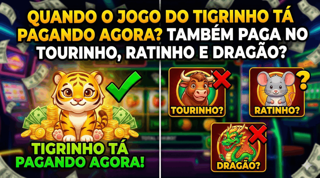 Quando jogo do tigrinho ta pagando agora. também paga no tourinho, ratinho e dragão?