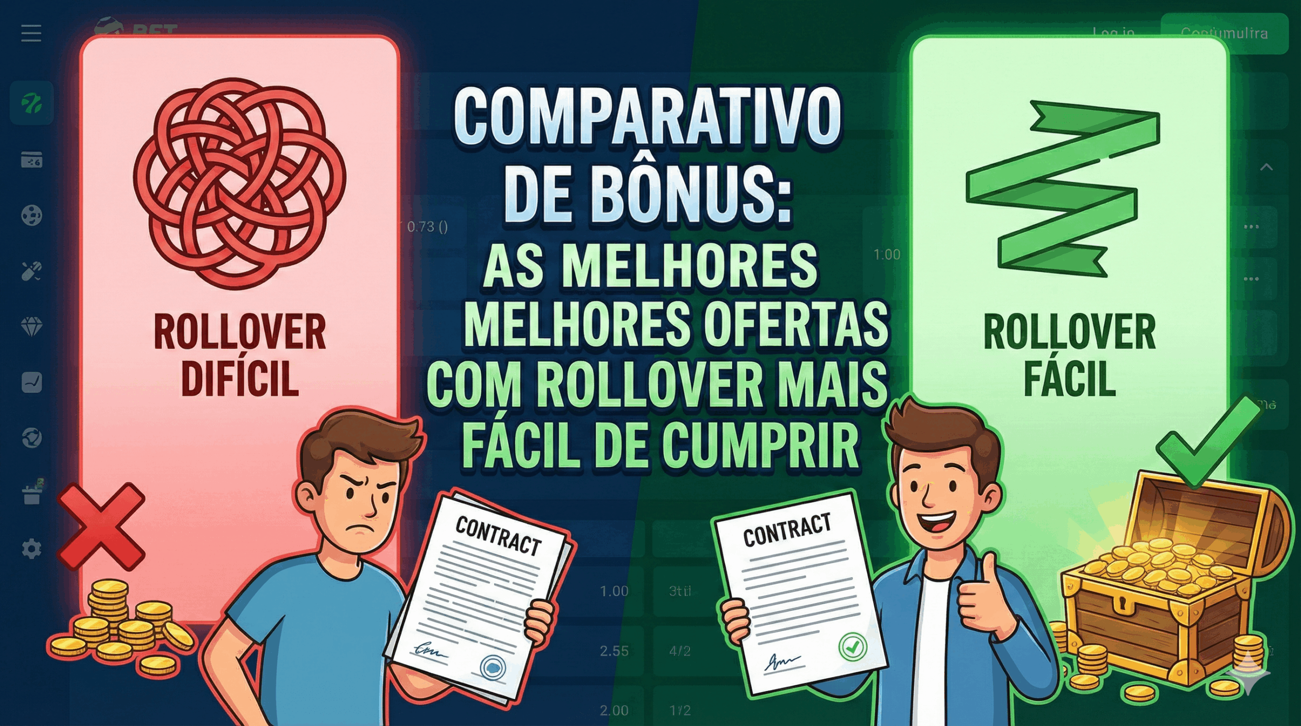 Comparativo de Bônus: As Melhores Ofertas com Rollover Mais Fácil de Cumprir